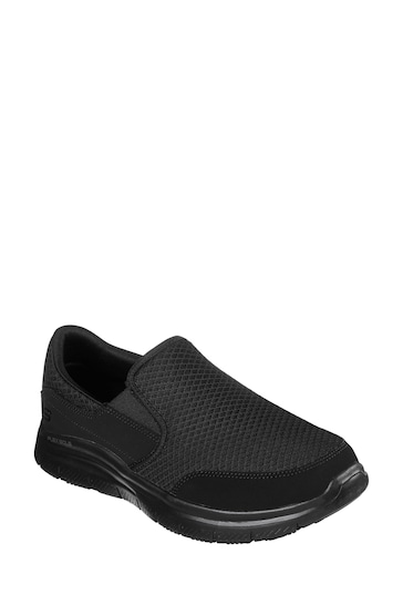 Skechers Black Work Relaxed Fit: Mens Flex Advantage McAllen Slip Resistant Shoes