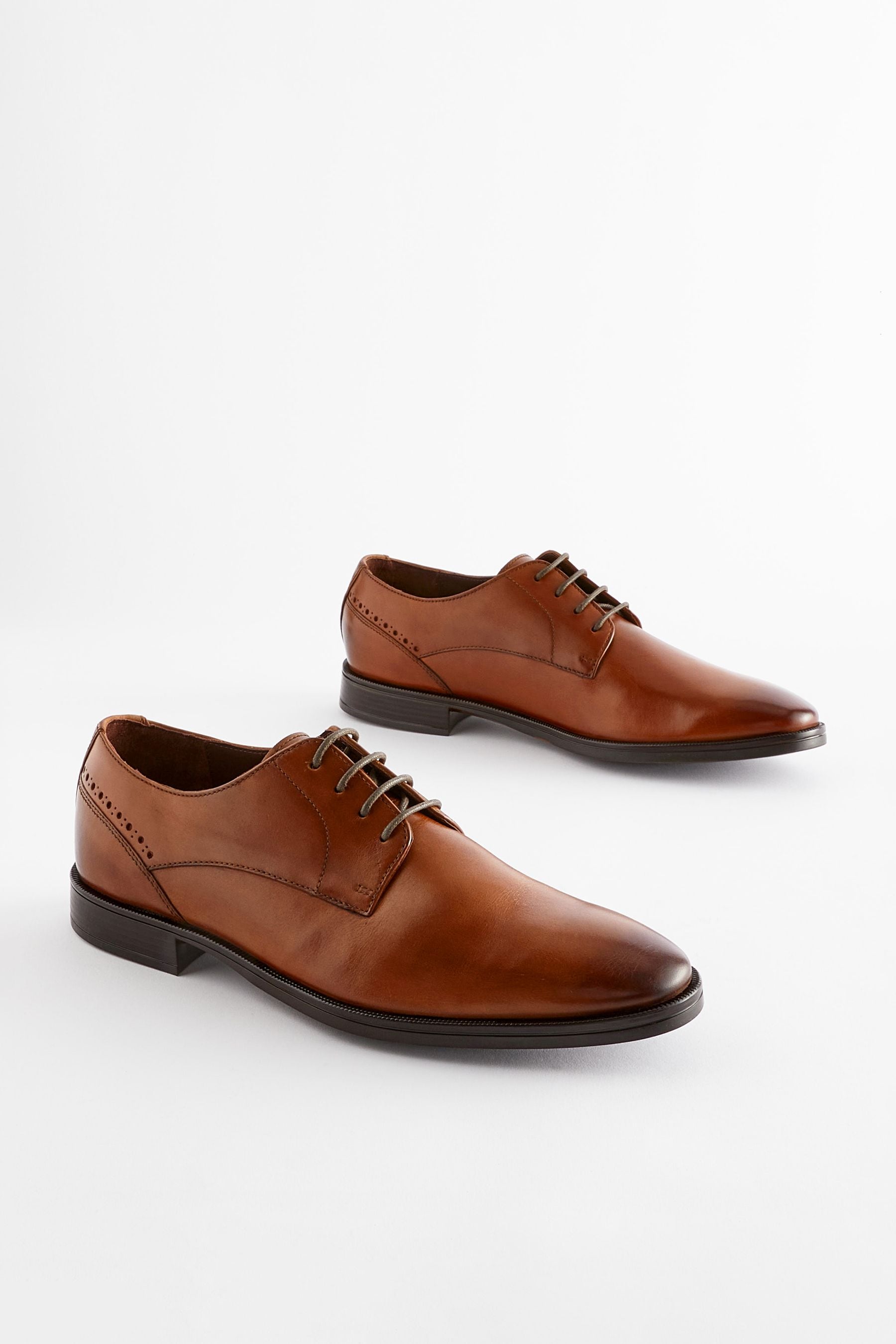 Buy Tan Brown Signature Leather Derby Shoes from the Next UK