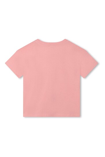Kenzo Kids Pink Logo T-Shirt