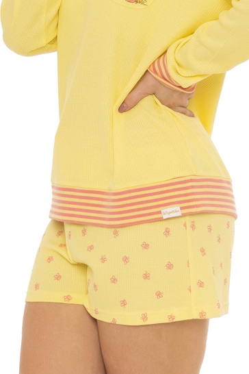 Character Yellow Winnie the pooh Waffle Short Pyjamas