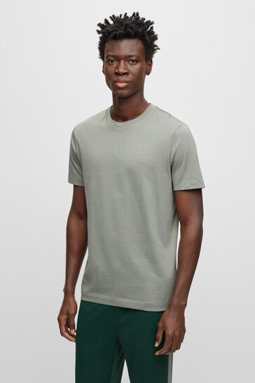 BOSS Green Tonal Rubber Logo Regular Fit T-Shirt