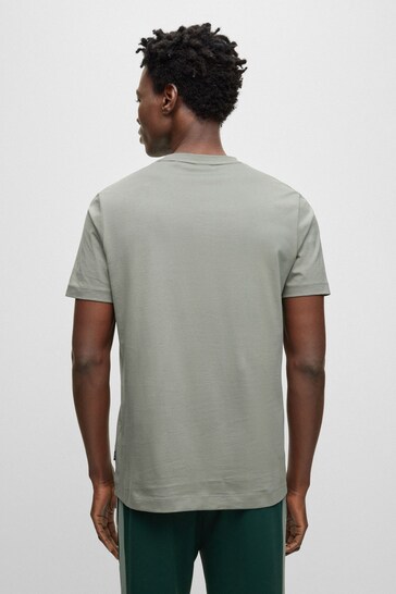 BOSS Green Tonal Rubber Logo Regular Fit T-Shirt