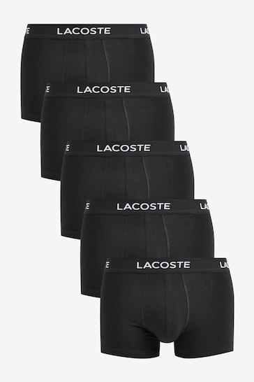 Lacoste 5 Pack Black Trunks