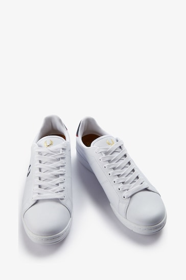 Fred Perry White B722 Leather Trainers