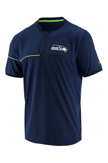 Fanatics NFL Seattle Seahawks Blue Branded Prime Polo T-Shirt