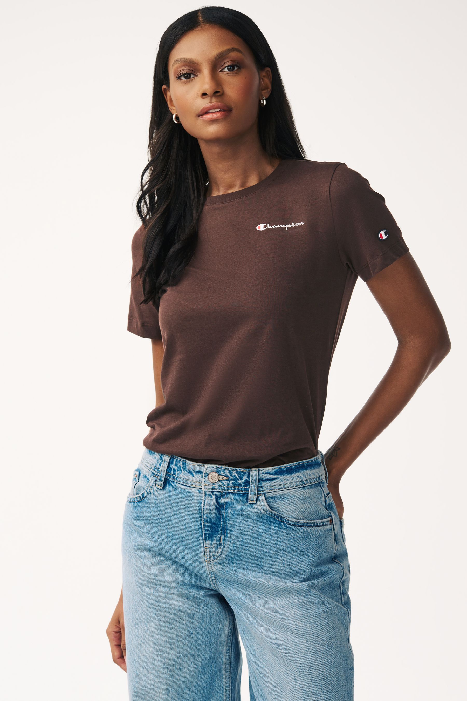 Champion t shirt on sale mens brown