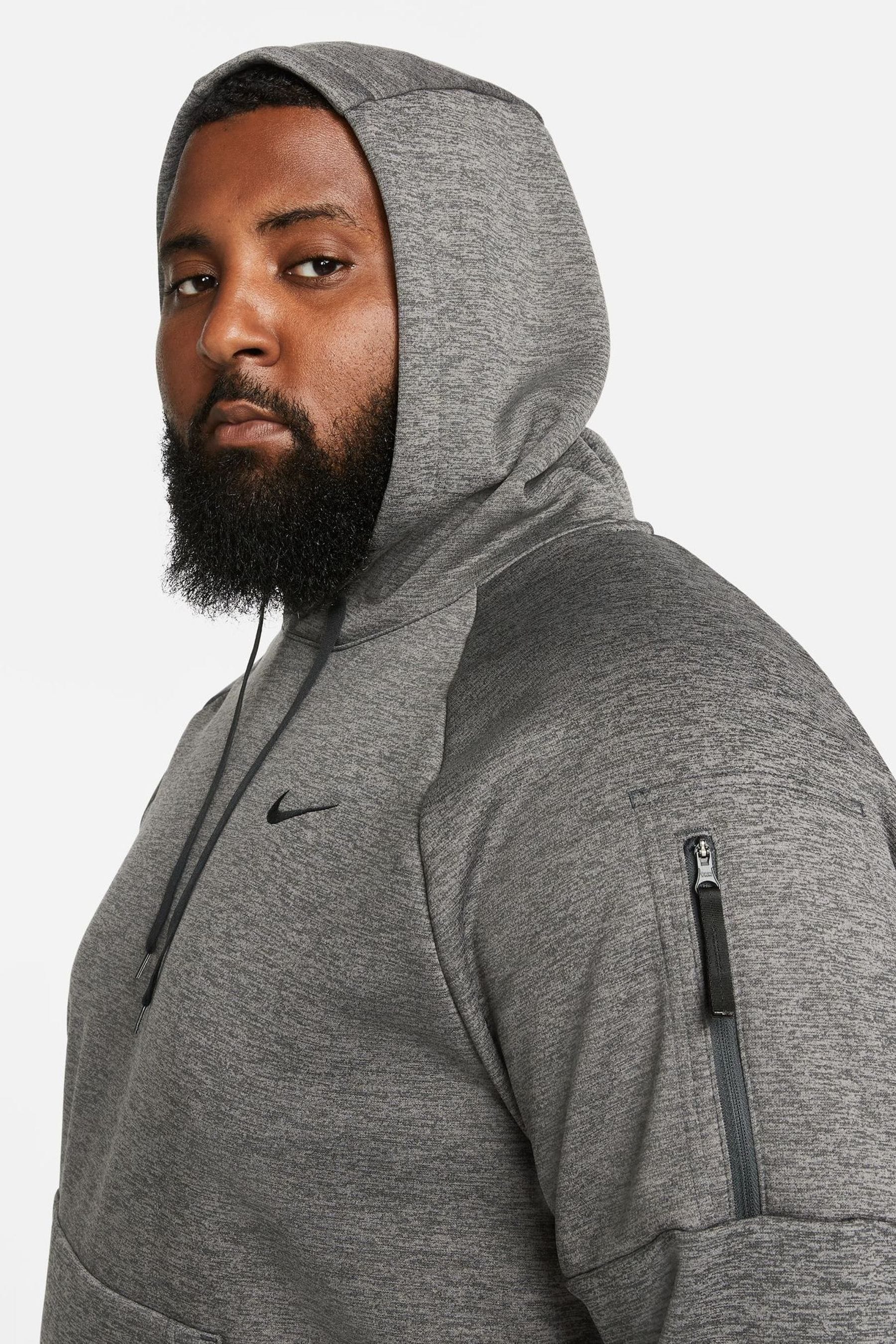Buy Nike Charcoal Grey Therma FIT Pullover Training Hoodie from