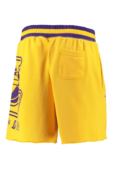 Nike Yellow Fanatics Los Angeles Lakers Nike Courtside Fleece Shorts - Amarillo