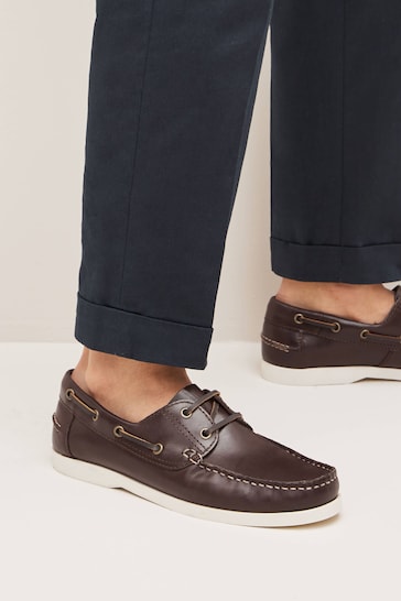 Brown Wide Fit Classic Boat Shoes
