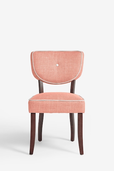 Nina Campbell Set of 2 Clabon Coral Ashburn Dining Chairs