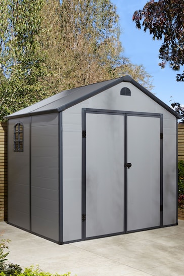 Rowlinson Garden Products Light Grey Airevale Shed 8x6