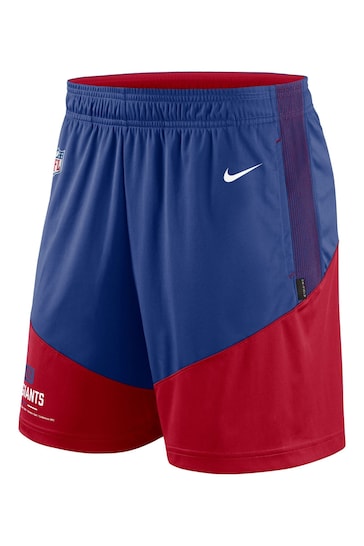 Nike Red NFL Fanatics New York Giants On-field sideline Dri-Fit Knit Shorts