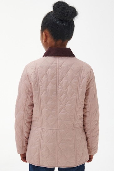 Barbour® Pink Girls Woodland Forest Liddesdale Quilted Jacket