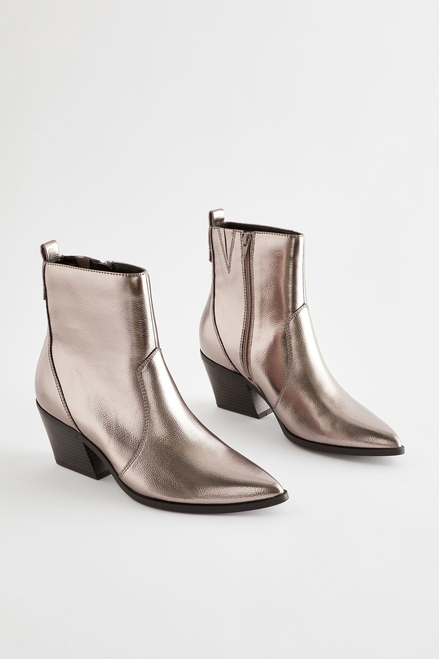 Silver boots office store