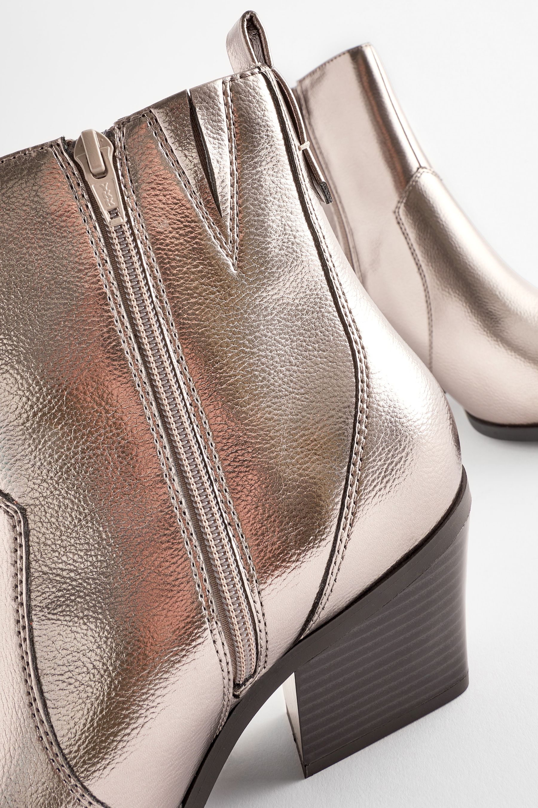 Silver ankle hotsell boots next