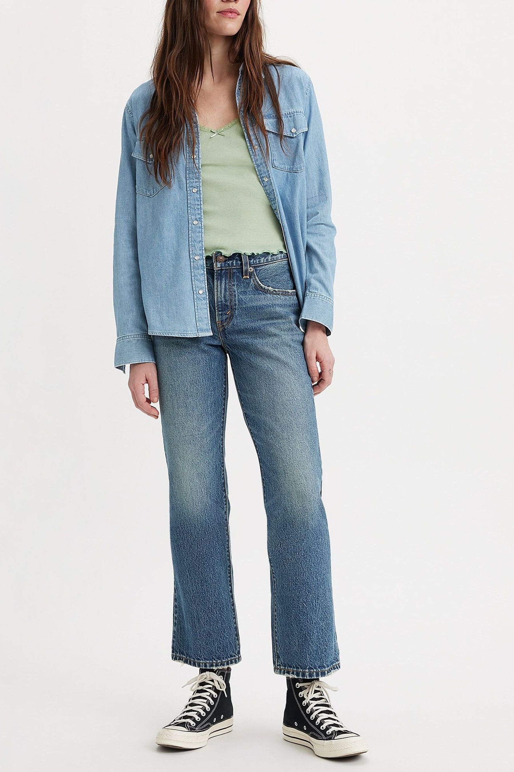 Levi's mid shop blue jeans