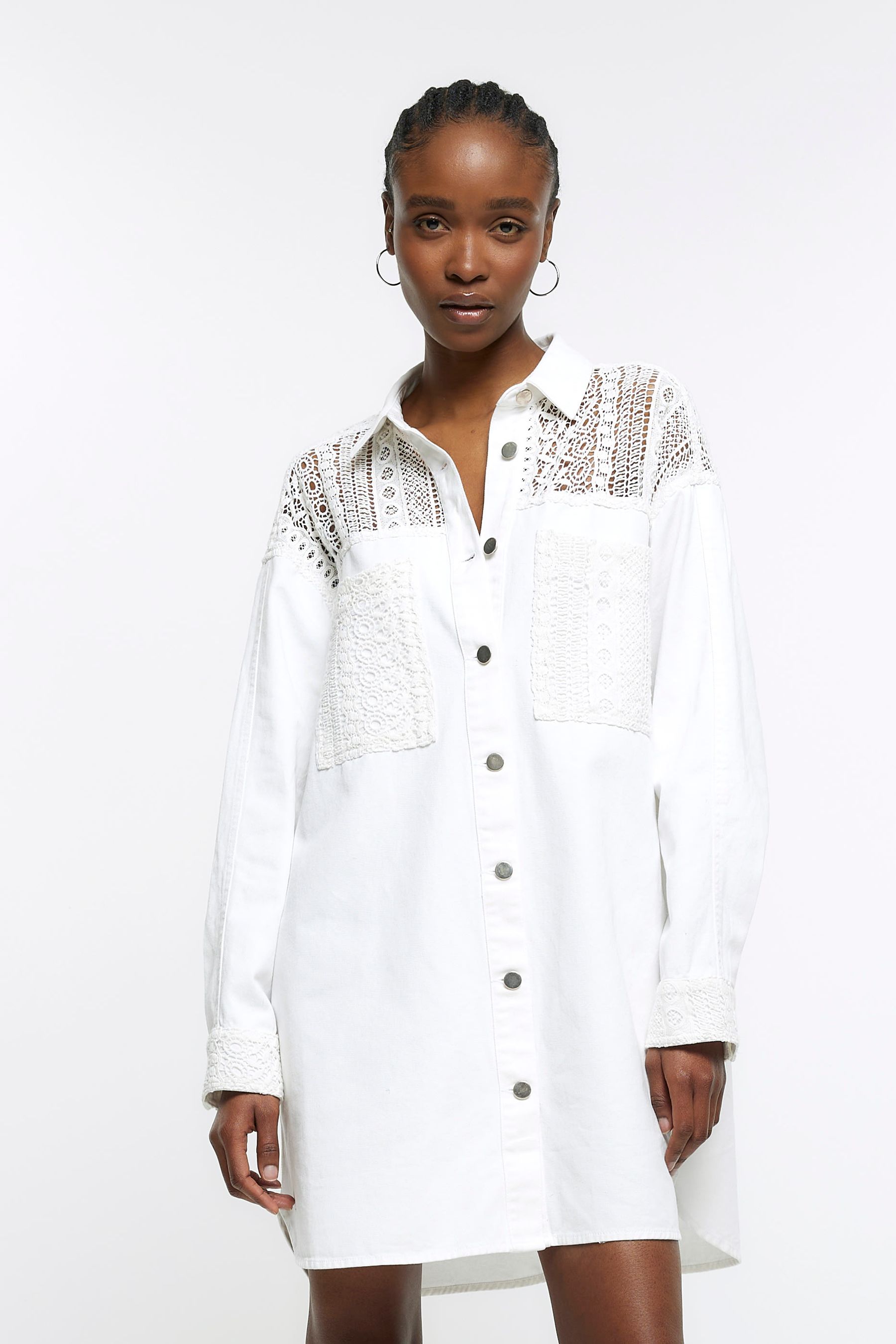 White button down mini dress cheap