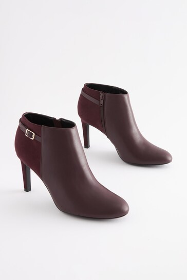 next burgundy ankle boots