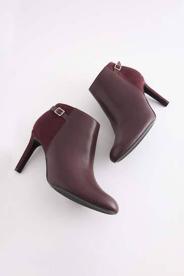 next burgundy ankle boots