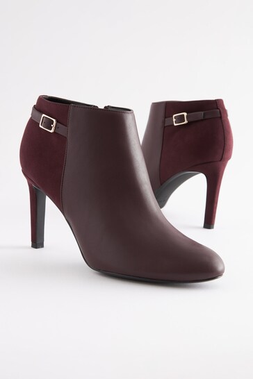 next burgundy ankle boots