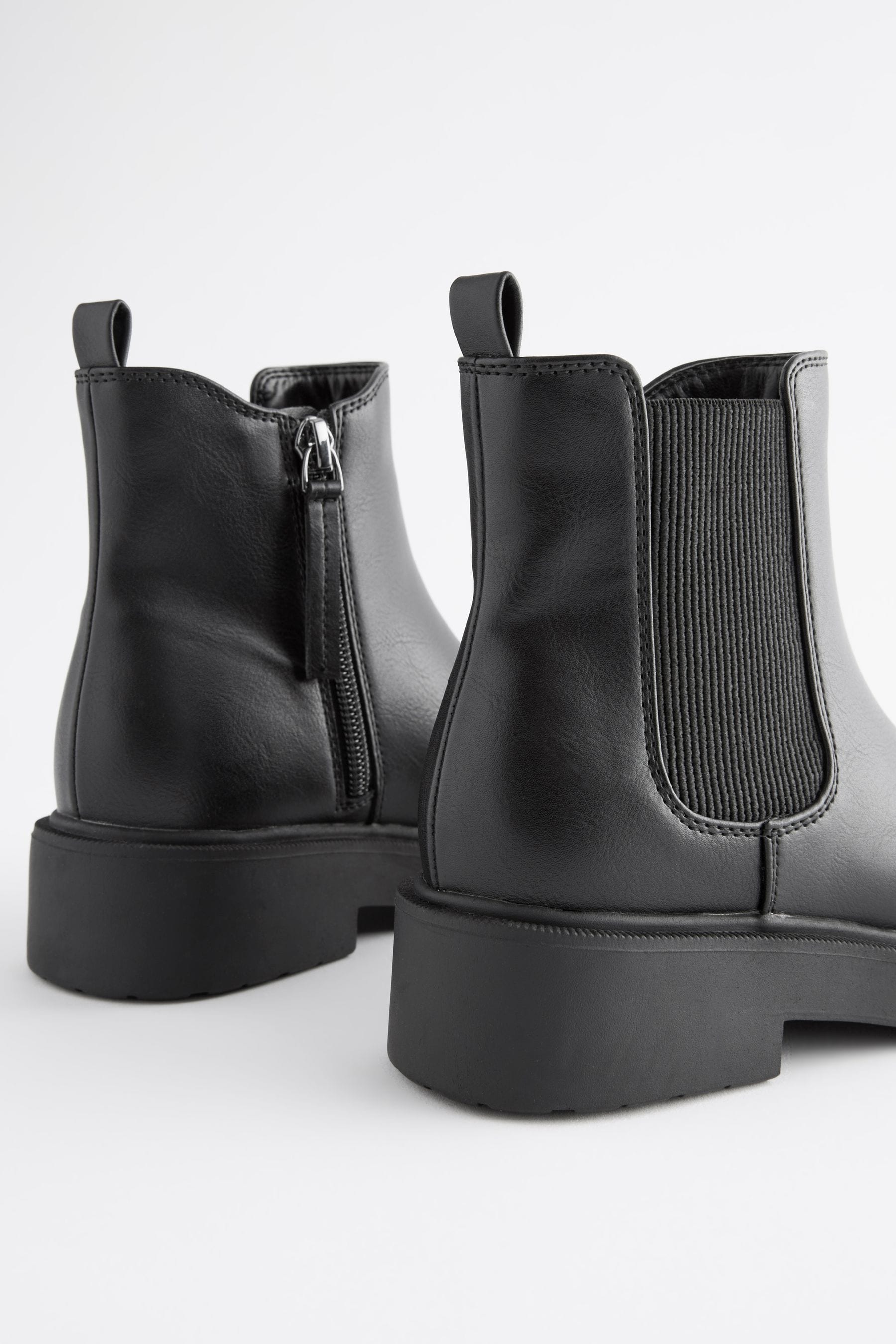 Buy Matt Black Standard Fit F Chunky Chelsea Boots from the Next