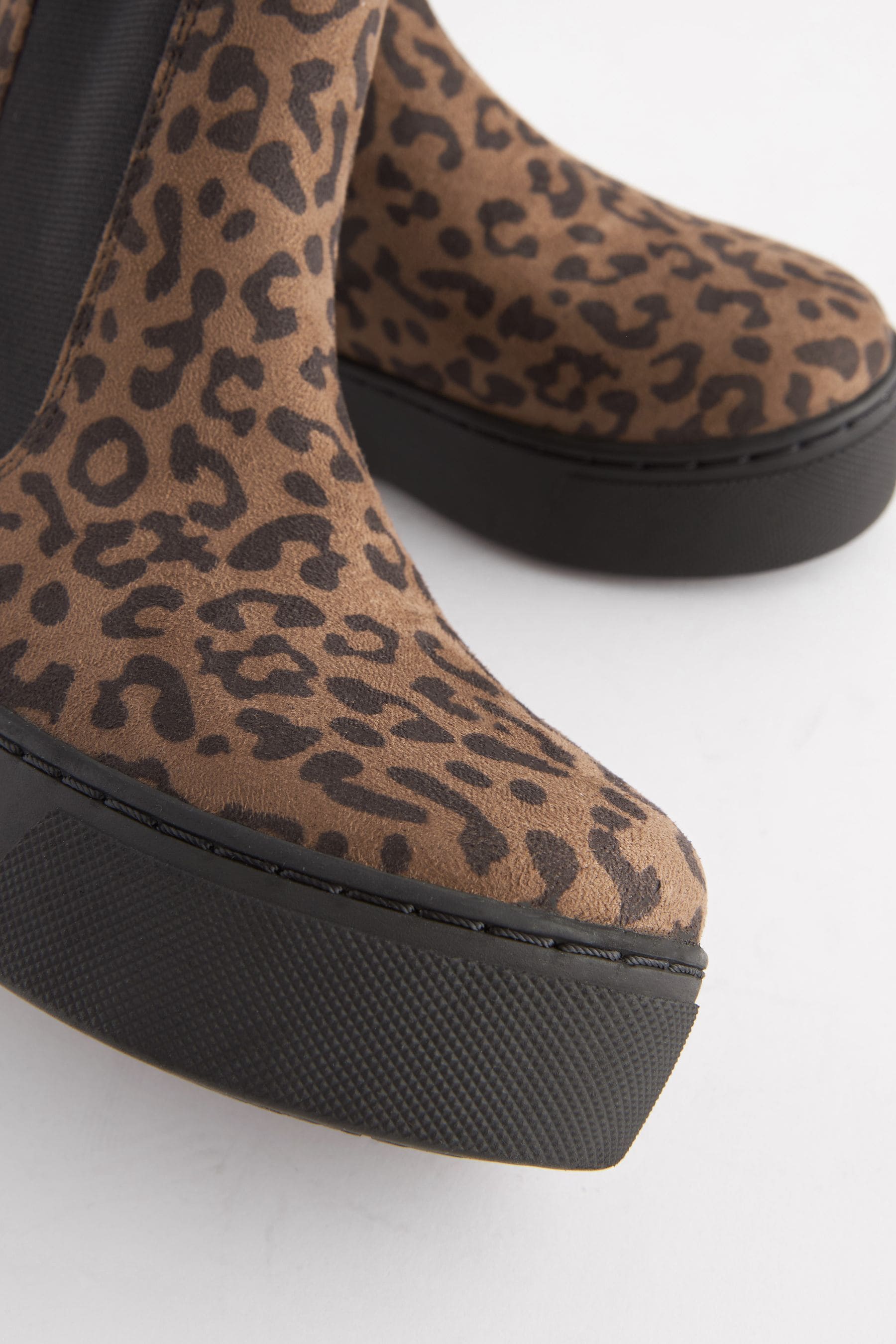 Buy Tan Brown Animal Print Chunky Chelsea Boots from the Next UK
