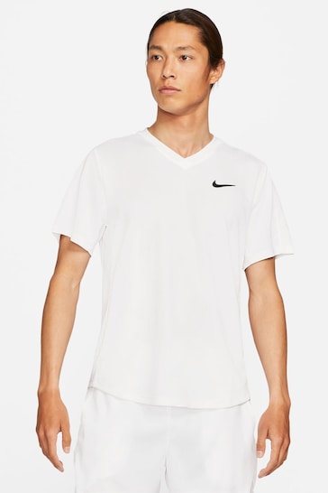 Nike White Dri-FIT Court Victory Tennis T-Shirt