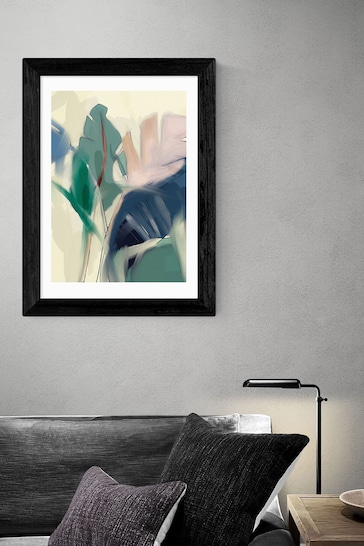 East End Prints Green Pastel Leaves by Ana Rut Bre Framed Print