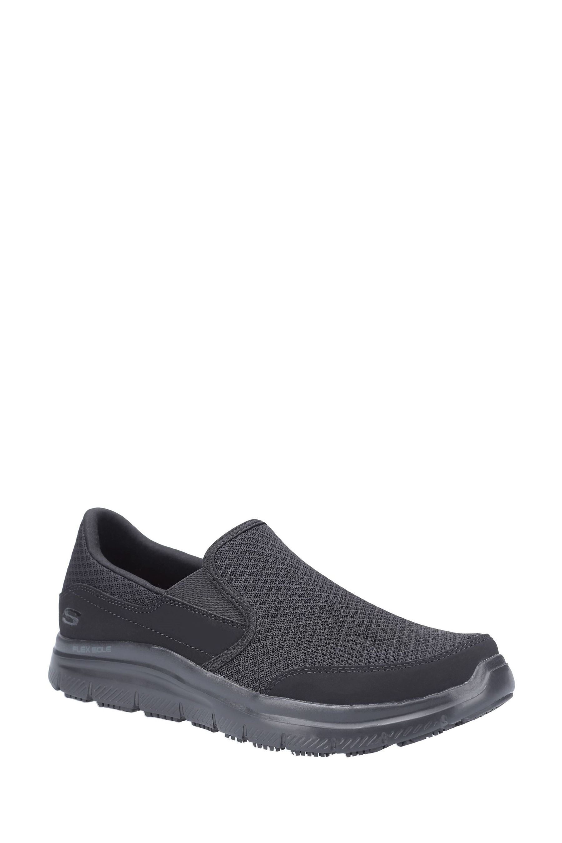 Skechers Black Flex Advantage McAllen Sr Occupational Mens Shoes