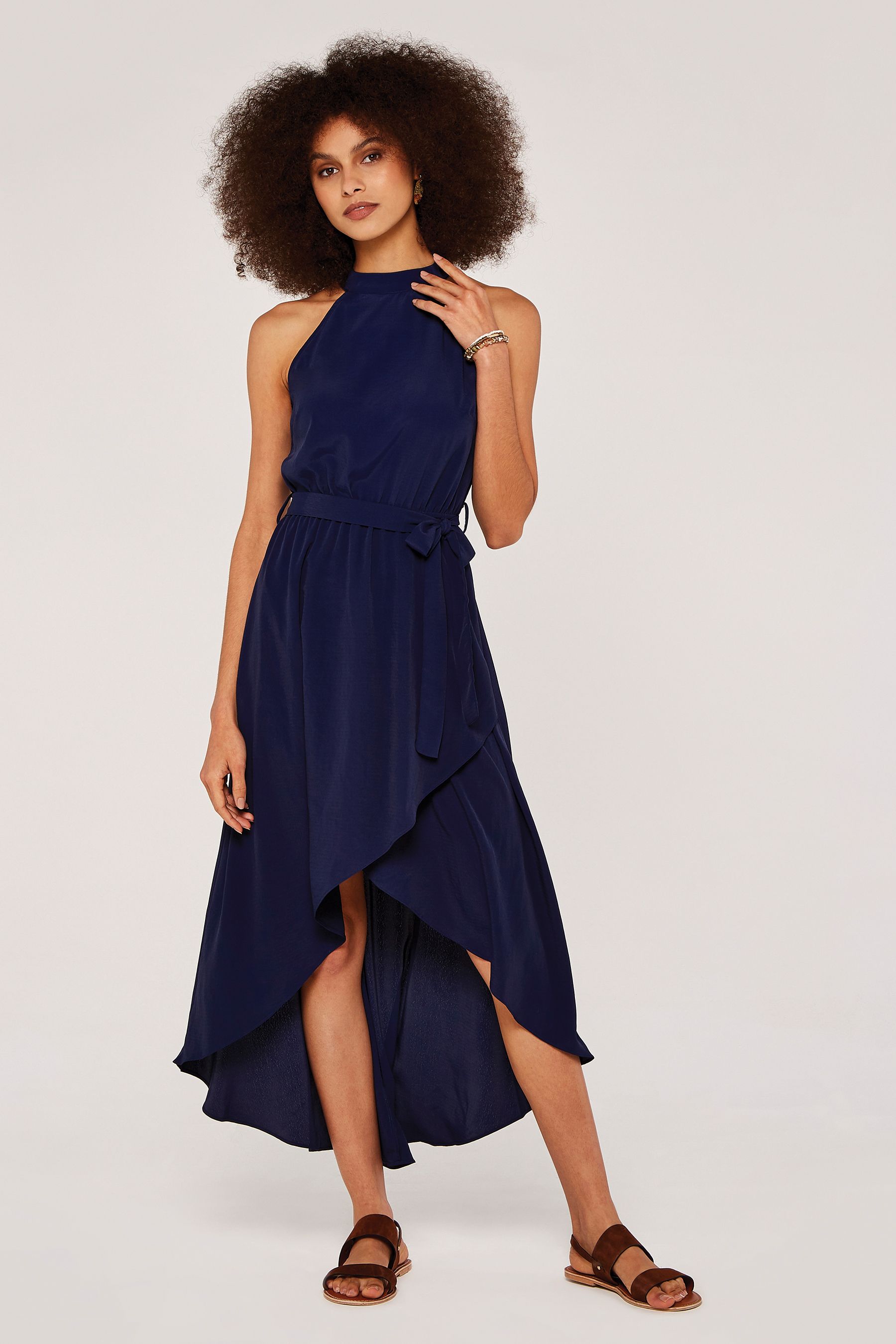 Navy blue halter on sale skirt