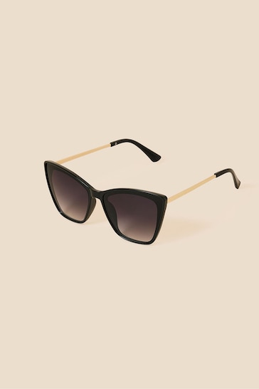 Accessorize Black Thin Arm Cat Eye Sunglasses