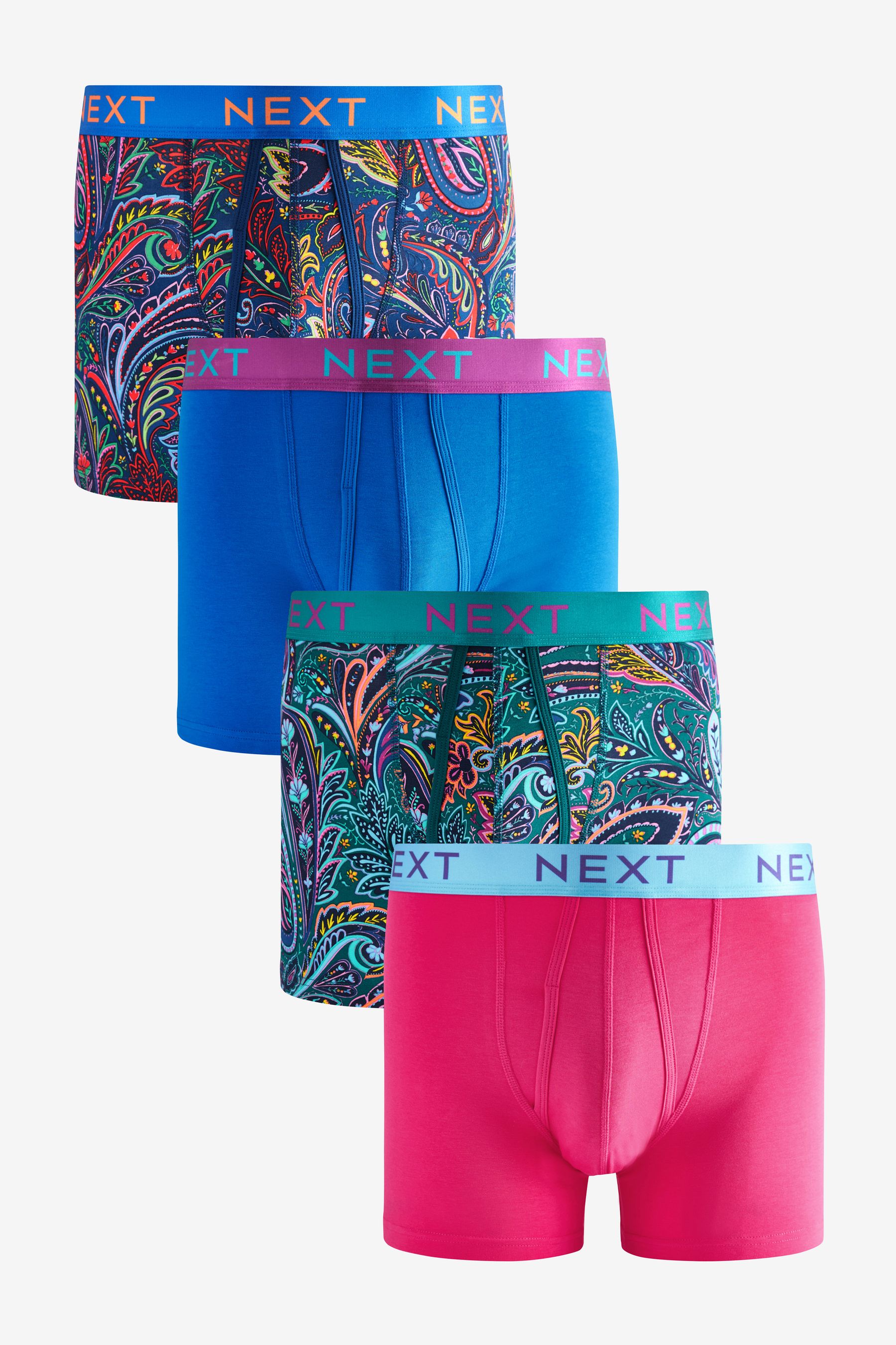 Buy Blue 4 pack A Front Boxers from the Next UK online shop