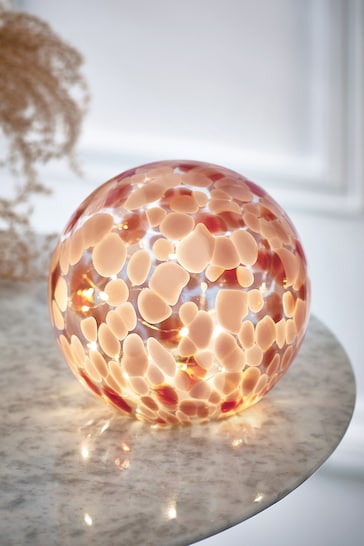 Pink Confetti Sphere Battery Operated Feature Light