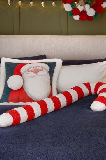 Navy Blue Santa Christmas Cushion