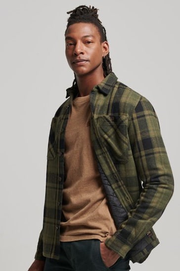 Superdry Green Merchant Quilted Overshirt
