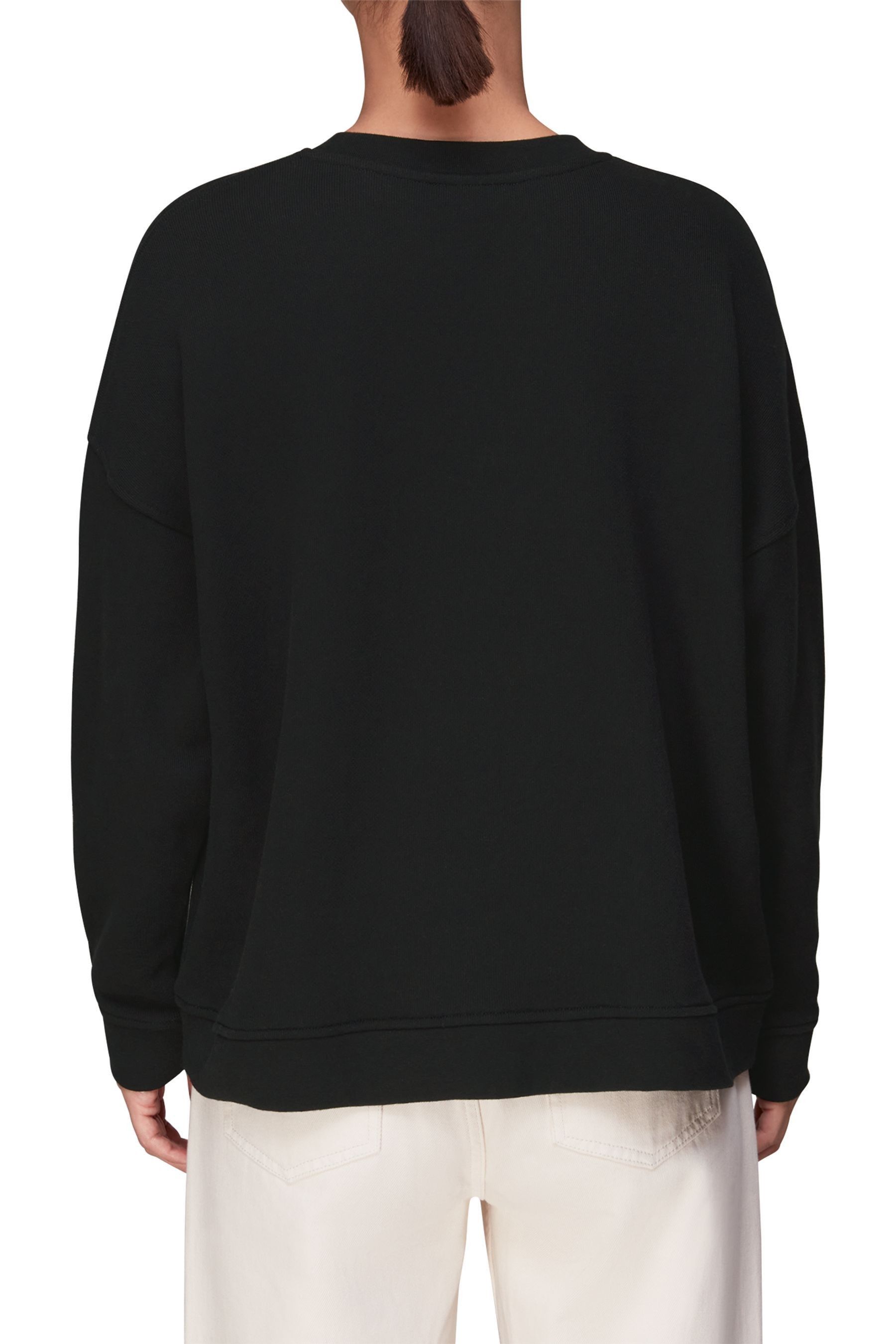 Whistles Black Logo Cherie 100 Cotton Sweatshirt