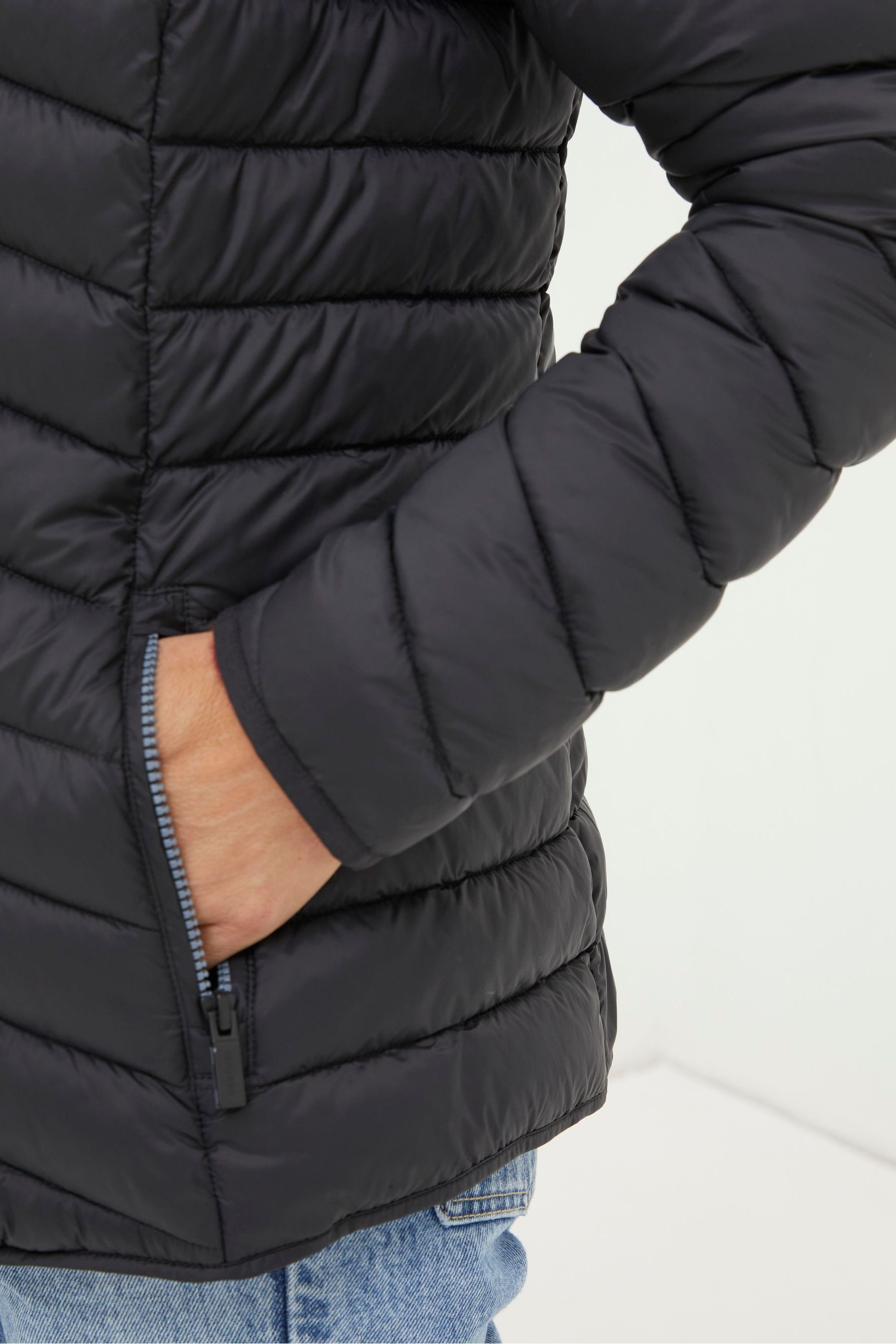 FatFace Black Ruby Lightweight Puffer Jacket