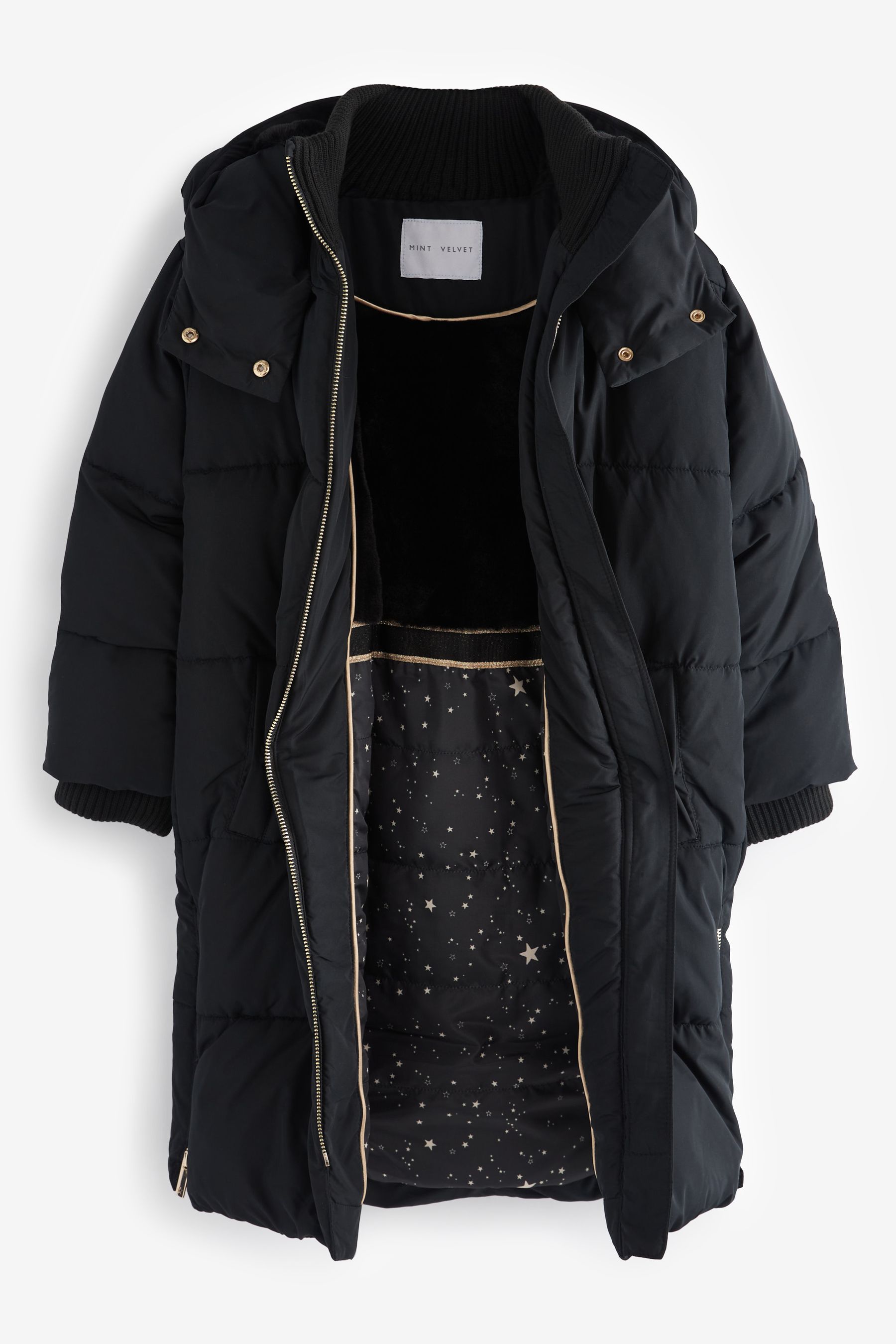 Mint Velvet Black Padded Coat