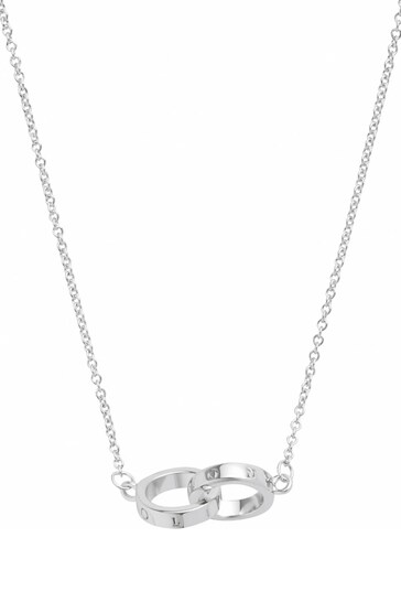 Olivia Burton Jewellery Ladies Silver Tone Interlink Classics Necklace