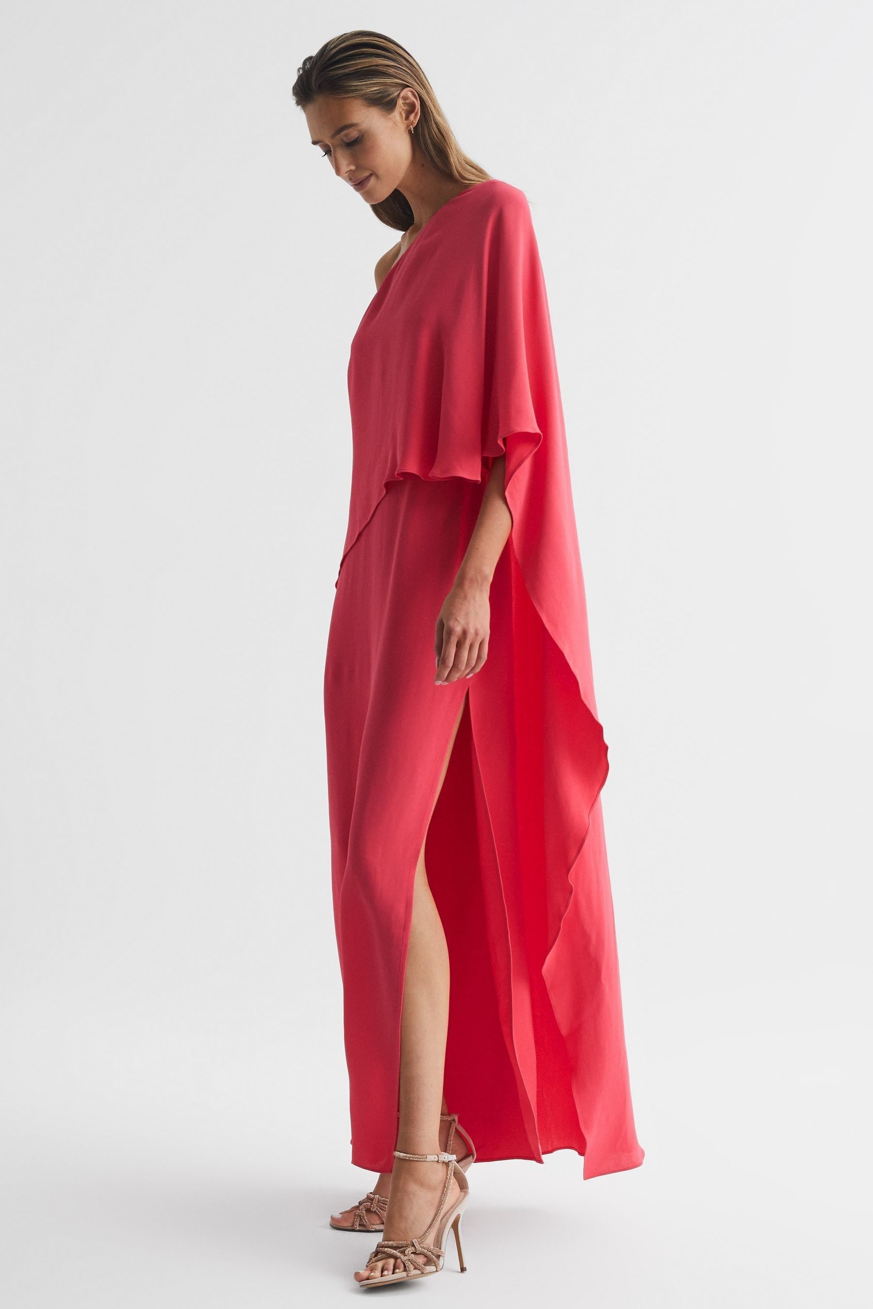 Bcbg cape sleeve shop maxi dress