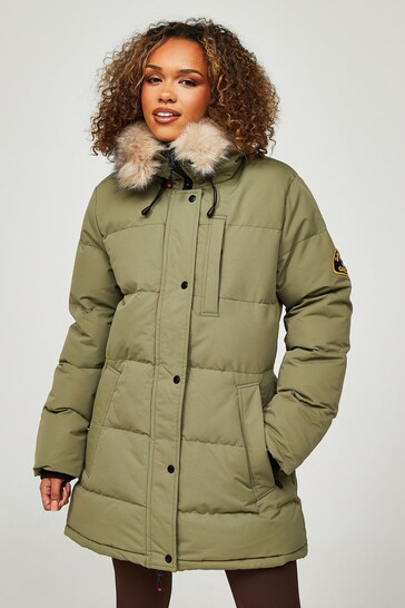 womens goshawa puffer parka jacket