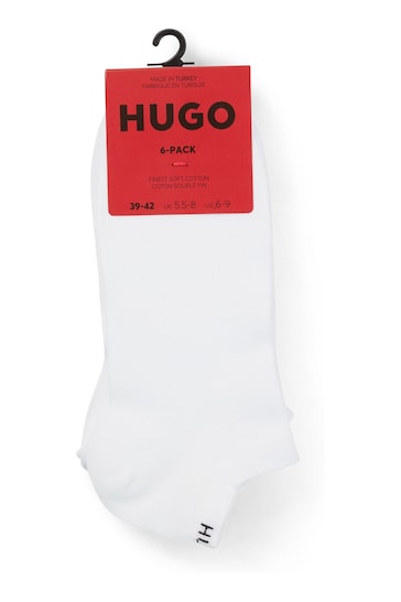 HUGO Uni Socks White 6 Packs