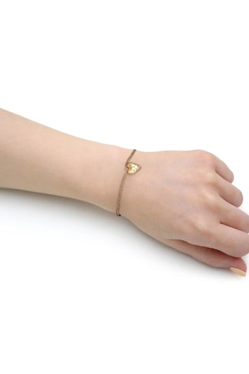 Olivia Burton Jewellery Ladies Gold Tone Screw Heart Stud Classic Bracelet