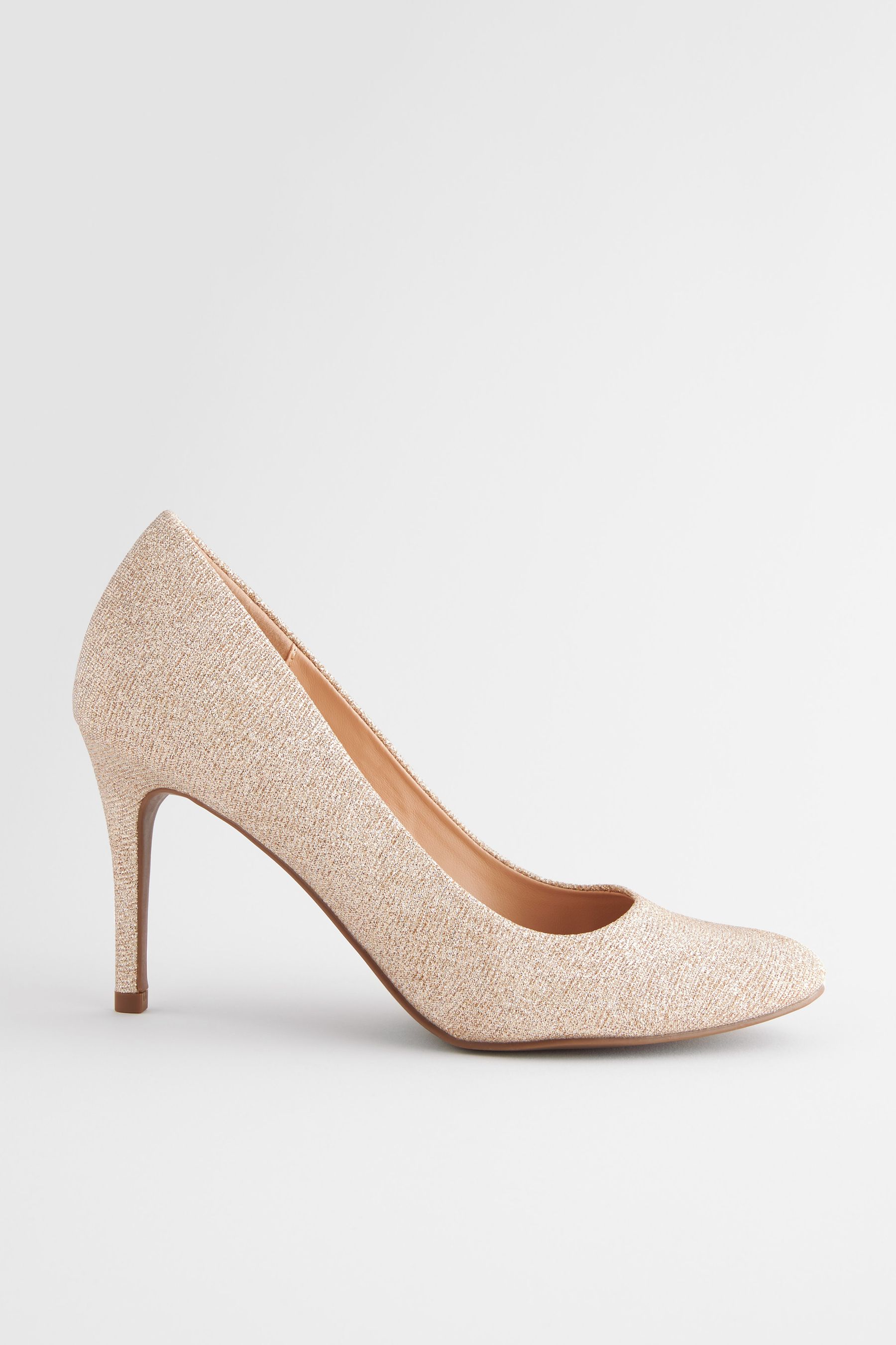 Gold Regular Wide Fit Forever Comfort Round Toe Court Shoes