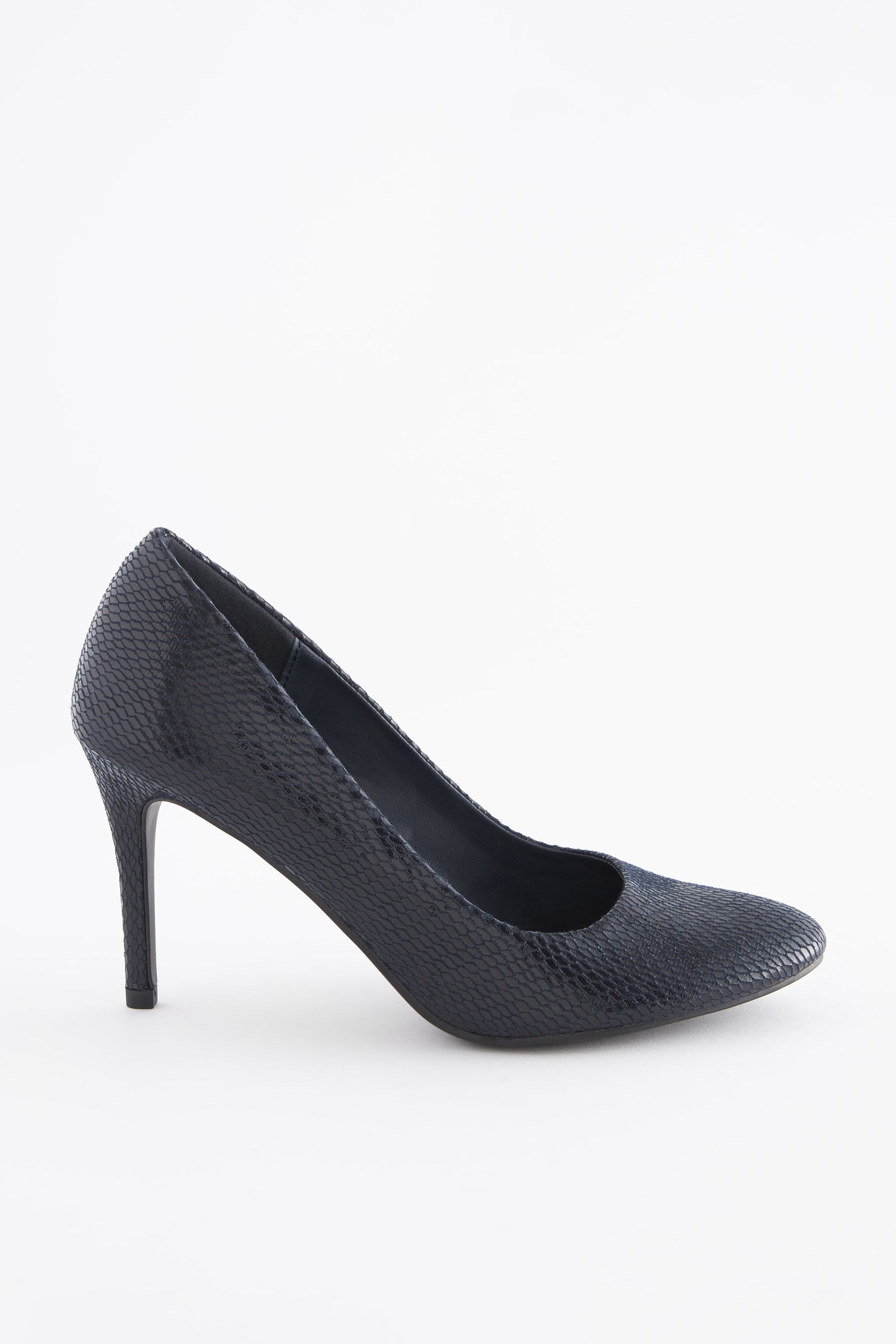 Navy round toe court shoes sales