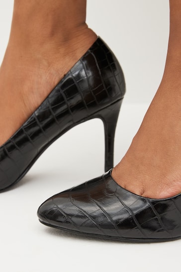 Black Regular/Wide Fit Forever Comfort® Round Toe Court Shoes