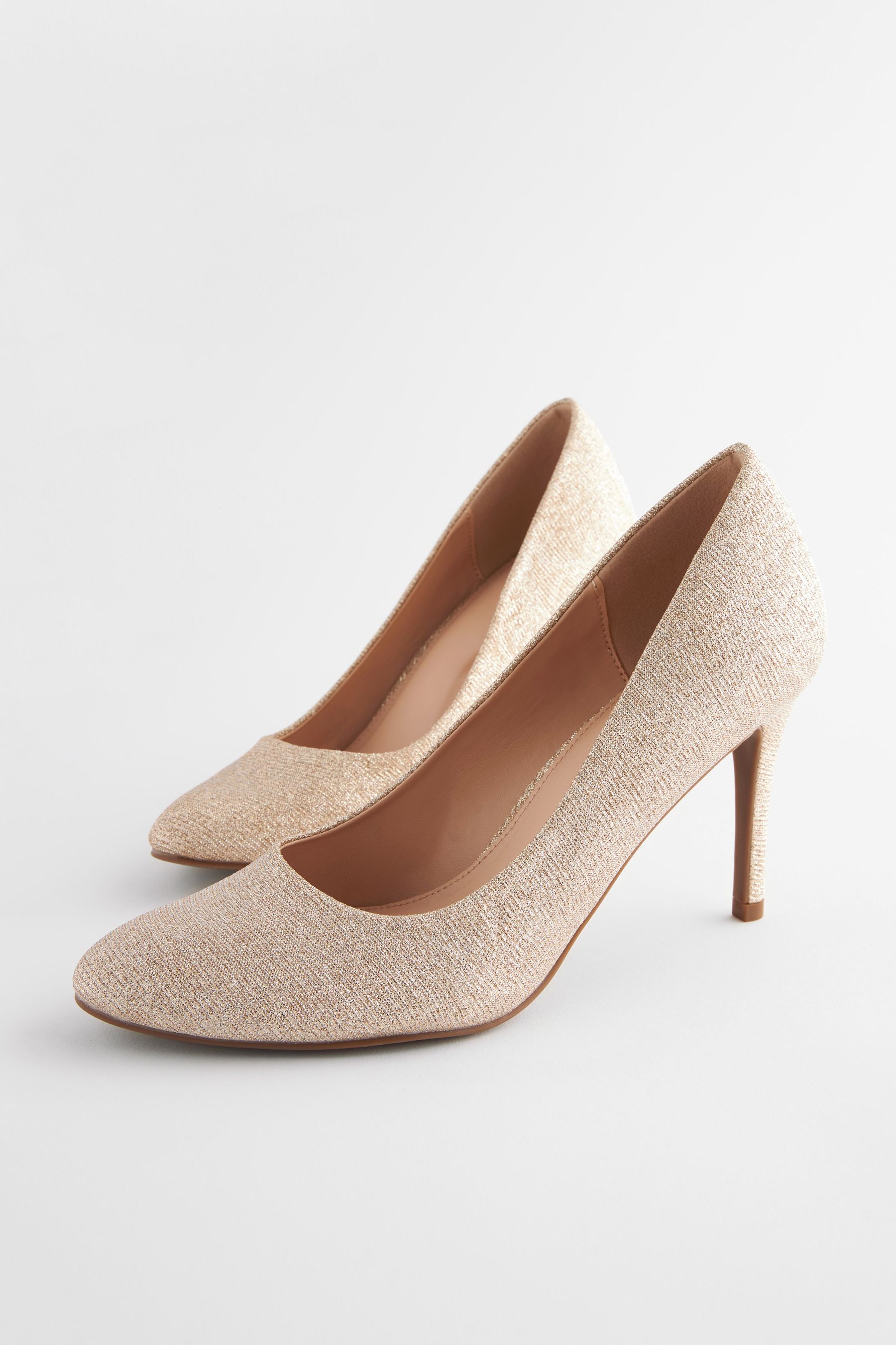 Round toe glitter online heels