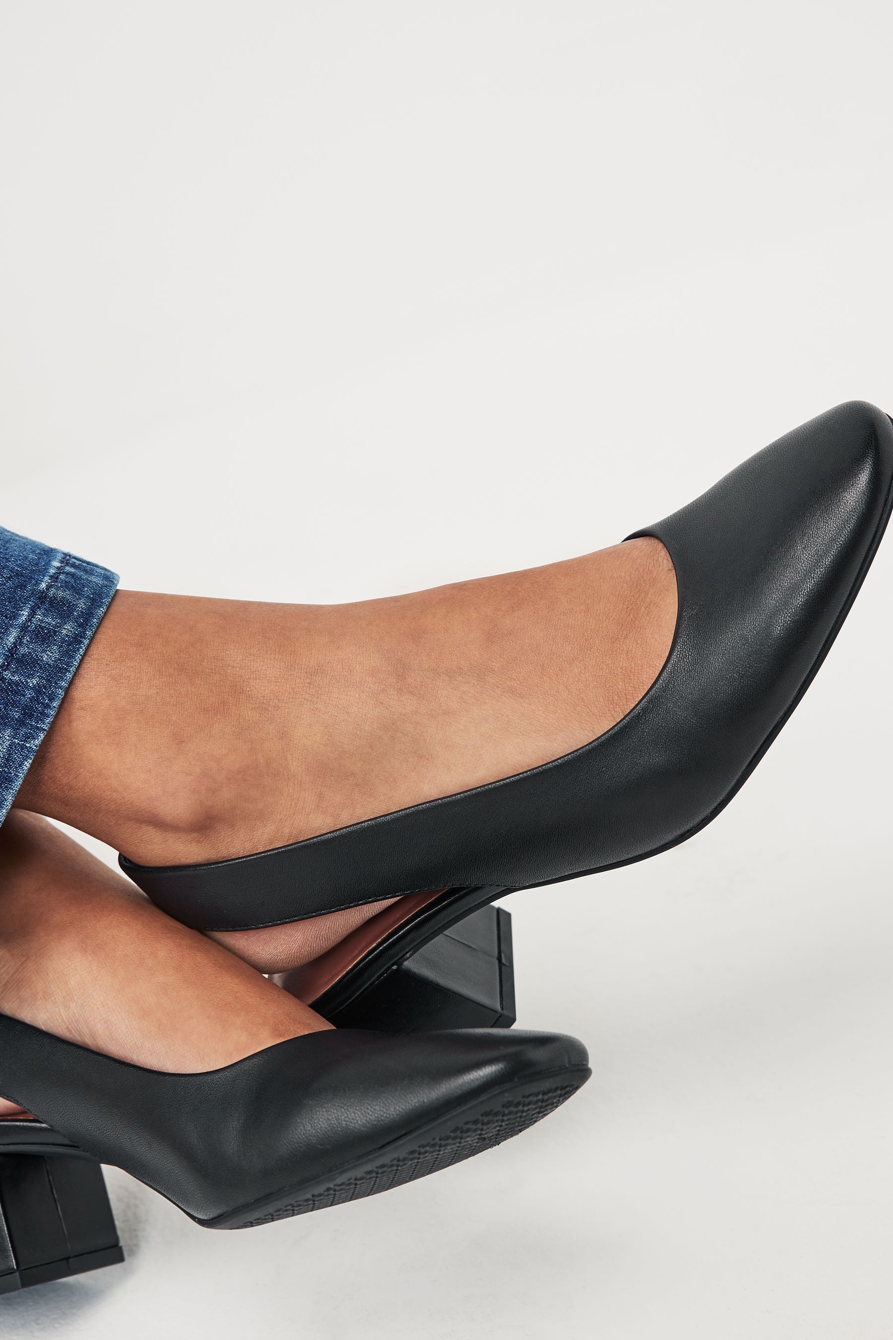 Comfortable low best sale block heels