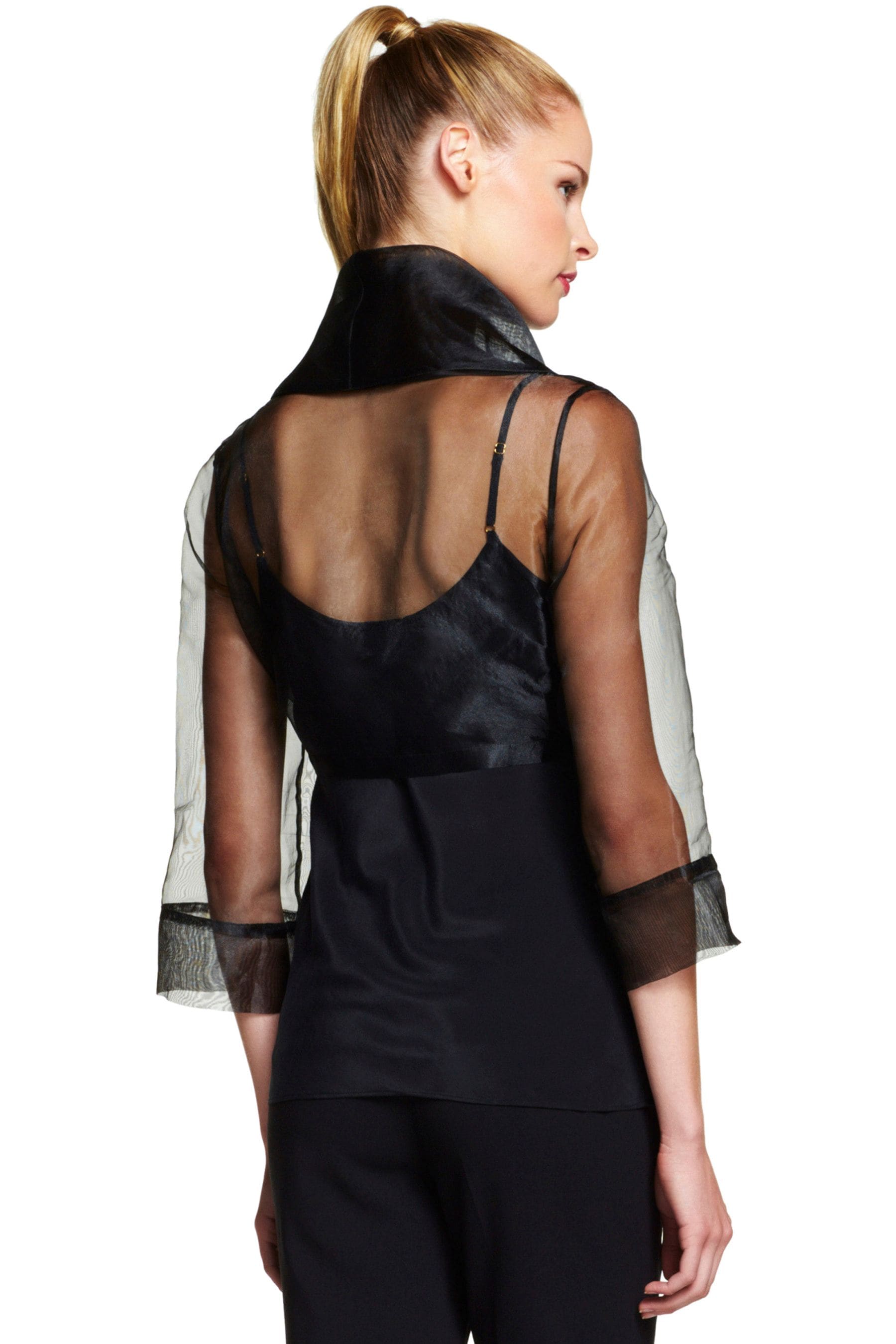 Organza wrap jacket hot sale
