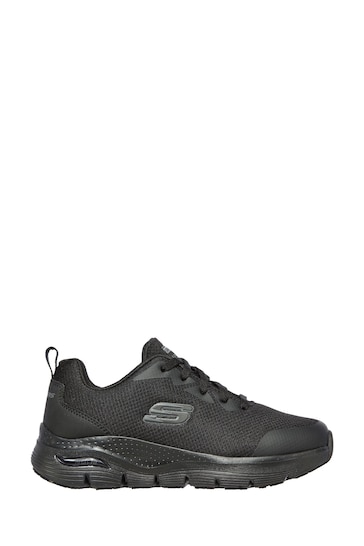 Skechers Black Work Arch Fit Slip Resistant Womens Trainers